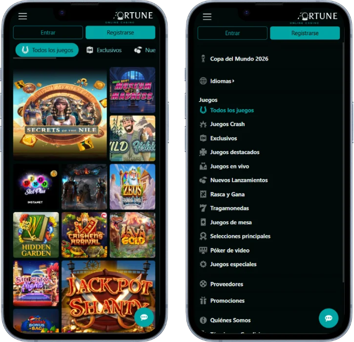 TrueFortune Casino en el Móvil